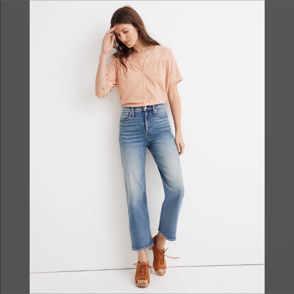 Madewell slim wide leg crop - size 24